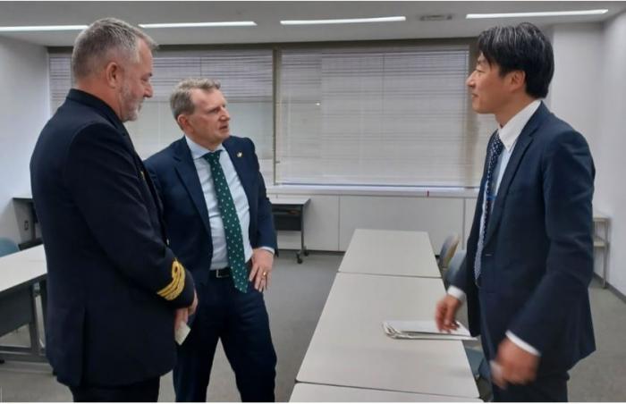 Meeting with SE to HoA Mr. Nakagome, DG of EU Mr. Shimizu and DG of MoD International Affair Mr. Miura