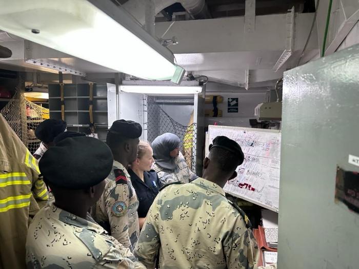 Djibouti Coast Guard personnel on board ESPS NAVARRA