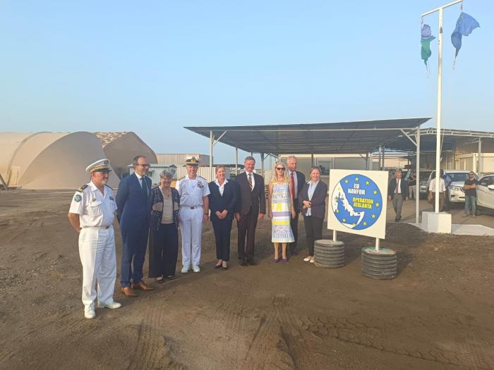 EU Ambassador Pronk during her visit to the Support Element ATALANTA in Djibouti