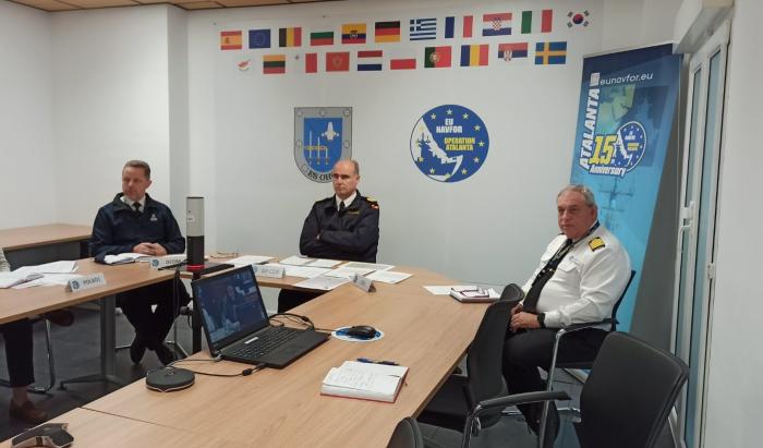 EUNAVFOR ATALANTA OPCDR, DCOM and COS during the virtual meeting