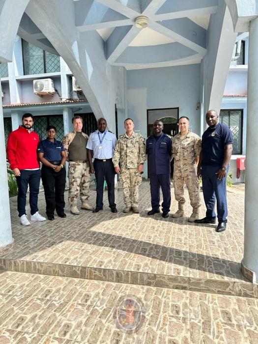 Kenyan Coast Guard members and the EUNAVFOR delegation