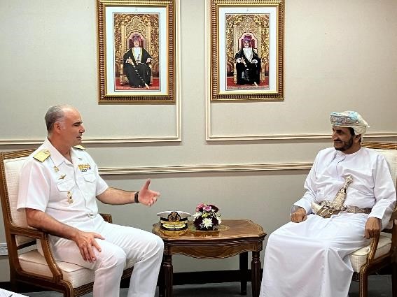 H.E. Sheikh Khalifa Al-Harty and EUNAVFOR Operation ATALANTA Commander