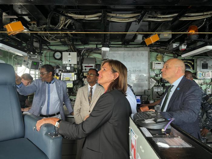 EU Ambassador to Somalia, Chief of Staff of the President of the Republic of Somalia and the Head of EUCAP Somalia following the activities