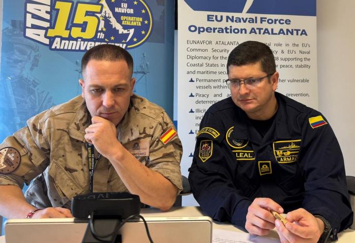 EUNAVFOR ATALANTA personnel attending the webinar organized by BIMCO