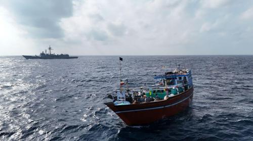 ATALANTA personnel conducting a “friendly approach” on the fishing boat AL MERAJ-1