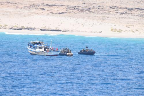 EUNAVFOR ATALANTA conducts a “friendly approach” to the Yemeni dhow AL-HIDAYA after she has been released EUNAVFOR ATALANTA conducts a “friendly approach” to the Yemeni dhow AL-HIDAYA after she has been released