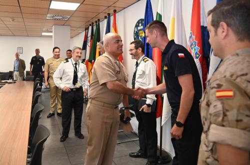 Colombian Military Representative to NATO and European Union during the visit to the OHQ