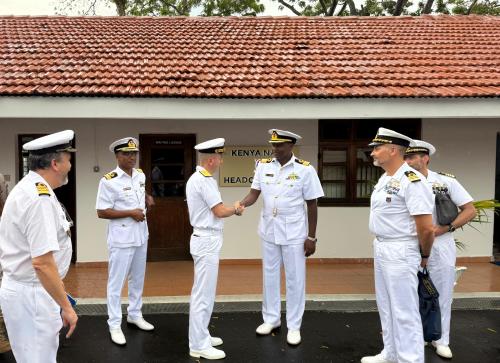 EUNAVFOR Force Commander and the Deputy Commander of the Kenyan Navy meeting