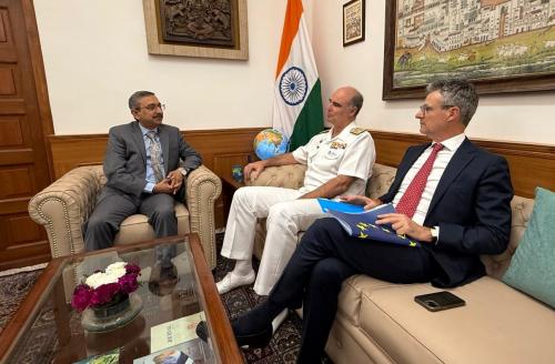 ATALANTA Operation Commander Vice Admiral Ignacio Villanueva Serrano high-level meetings in India