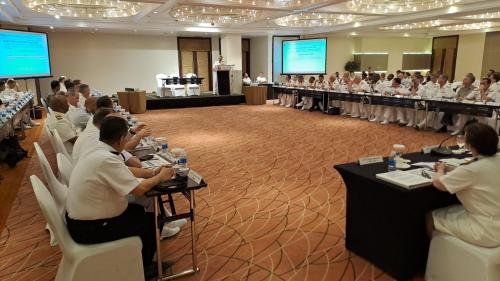ATALANTA Deputy Commander during his intervention in the 2025 Maritime Security Conference ATALANTA Deputy Commander during his intervention in the 2025 Maritime Security Conference