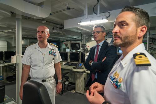 EU Ambassador to India visiting the EUNAVFOR ATALANTA asset ITS MARCEGLIA EU Ambassador to India visiting the EUNAVFOR ATALANTA asset ITS MARCEGLIA