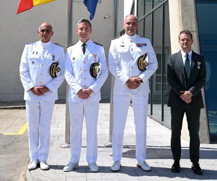 EUNAVFOR ATALANTA Operation Commander with the three awardees