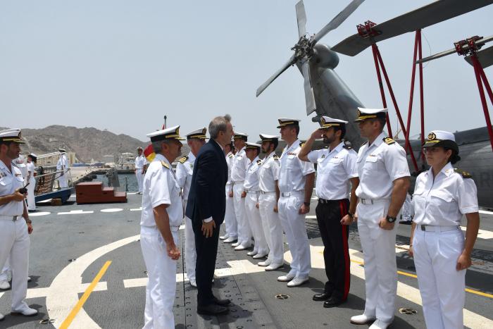 Spanish Ambassador to Oman onboard EUNAVFOR flagship ESPS NAVARRA