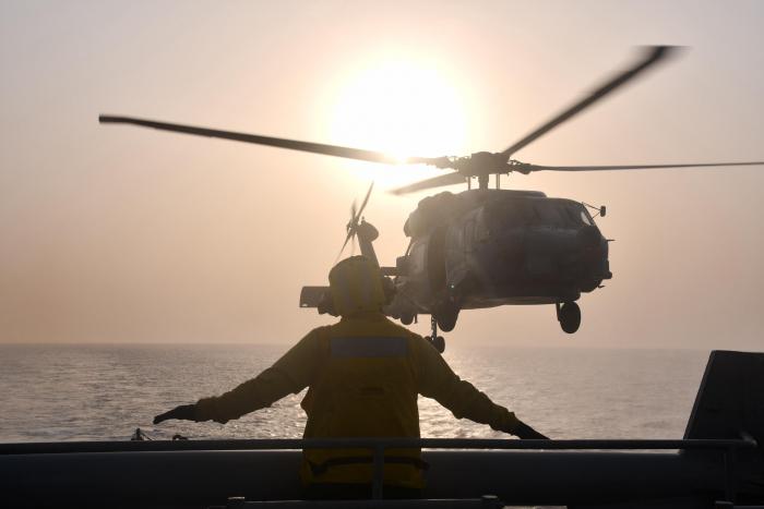 EUNAVFOR ATALANTA SH60B helicopter