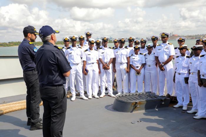 Kenyan Navy cadets onboard EUNAVFOR ATALANTA flagship ESPS NAVARRA