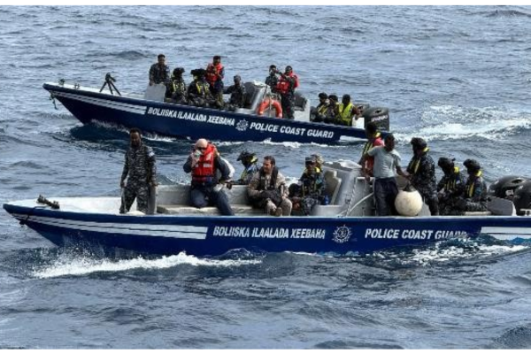 Somali Police Coast Guard means and personnel together with ATALANTA Forces
