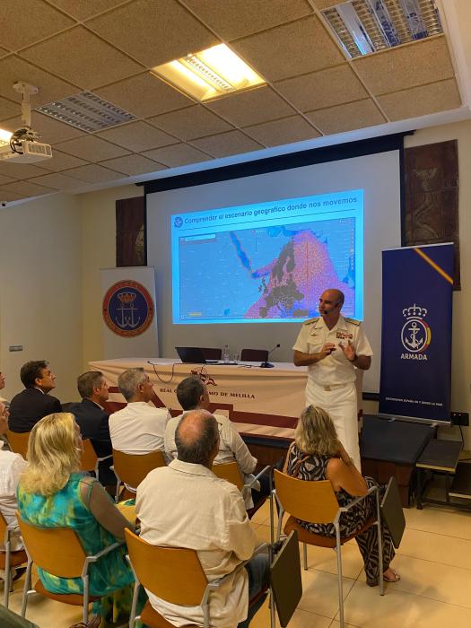 Operation Commander during his speech at the Royal Maritime Club of Melilla
