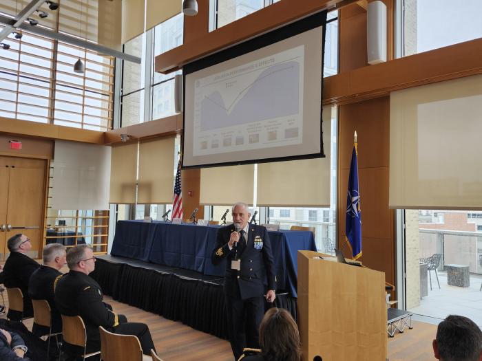 ATALANTA Deputy Commander during his speech at the Maritime Security Regimes Roundtable