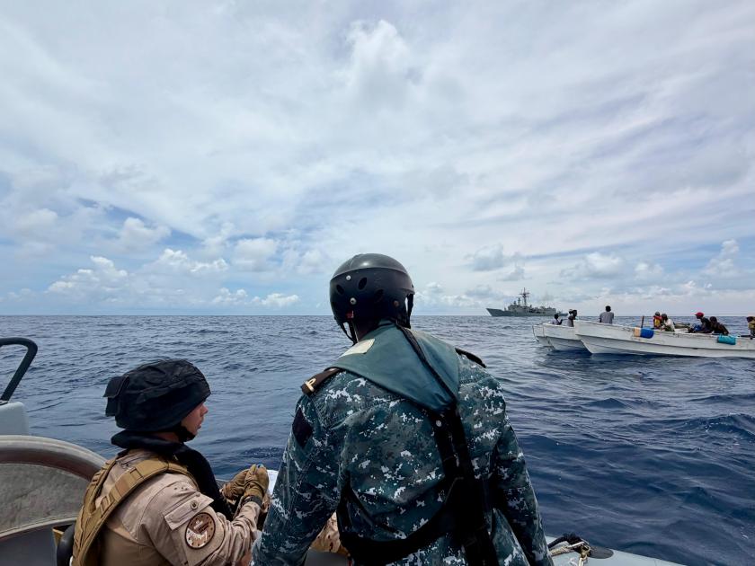 ATALANTA forces conducting Friendly Approaches to local fishing boats
