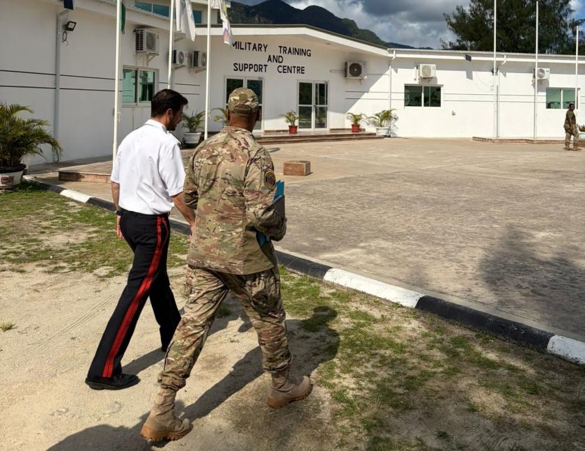 ATALANTA and Seychelles Armed Forces representatives during the planning process of ALDABRA V 