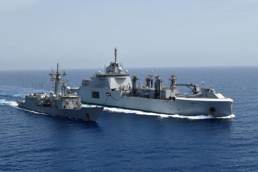 ATALANTA asset ESPS CANARIAS and the French Navy logistics vessel JACQUES CHEVALLIER
