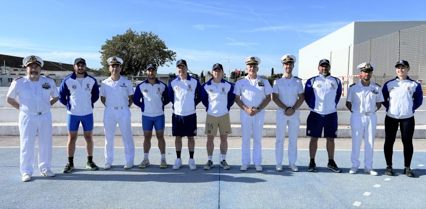 Operation ATALANTA Deputy Commander and the Italian Military Naval Pentathlon team