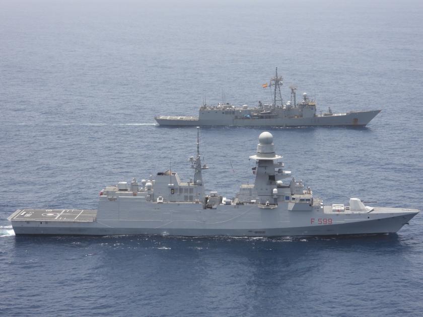 EUNAVFOR ATALANTA flagship ITS BIANCHI  and EUNAVFOR ATALANTA asset ESPS CANARIAS
