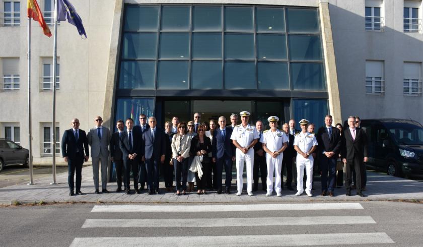 EU ambassadors during the Operation ATALANTA Commander briefing 