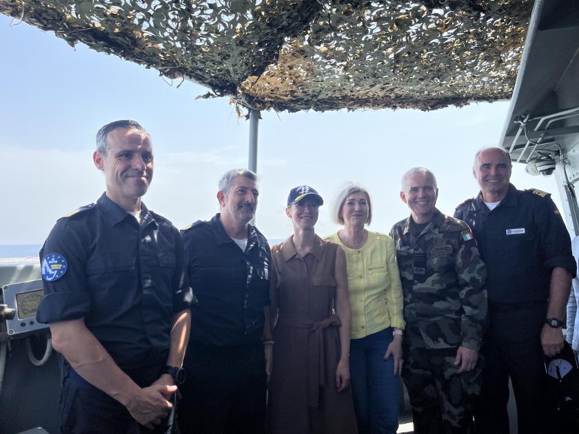 Visit of HR/VP Kaja Kallas to the flagship of Operation ATALANTA ESPS NUMANCIA