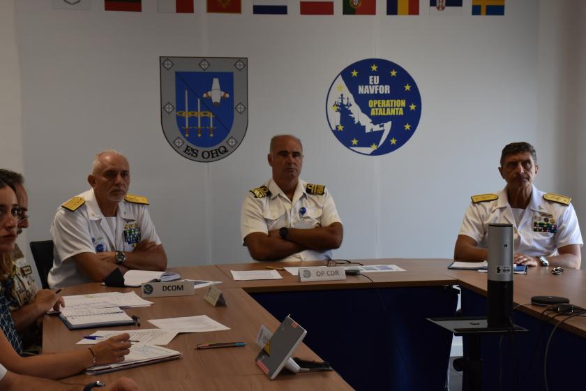 ATALANTA flag officers during the virtual meeting with EnMAR+