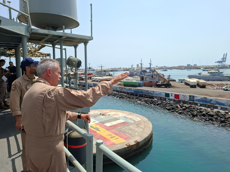 ATALANTA FHQ and ORION Detachment staff onboard ATALANTA flagship ESPS NUMANCIA