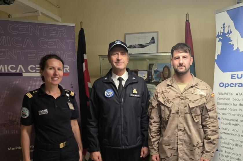 ATALANTA Deputy commander together with ATALANTA OHQ CJ3 - Maritime Security Center personnel