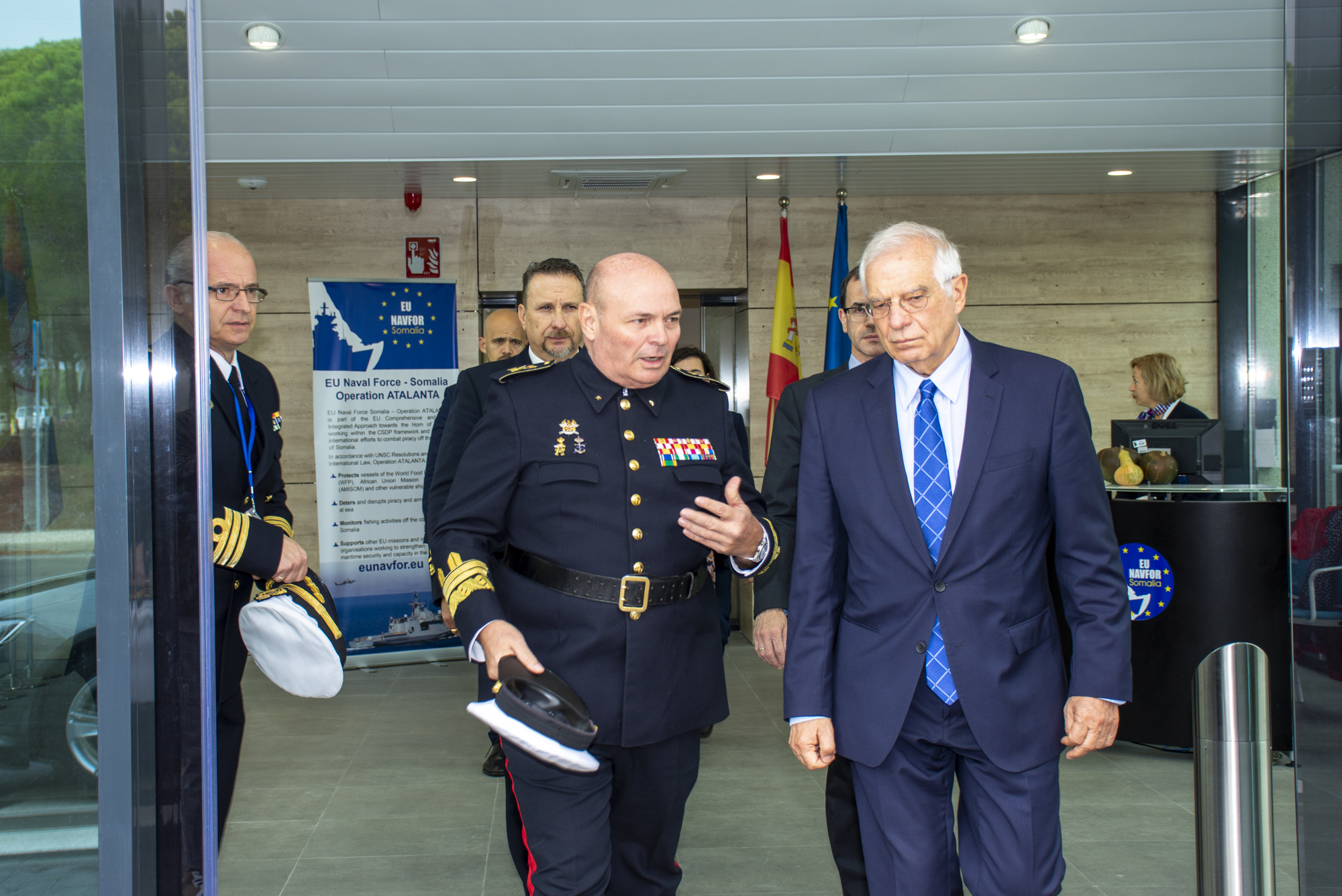 Mr. Josep Borrell meets EU NAVFOR  Somalia Operation ATALANTA Commander Major General Antonio Planells Palau in Rota on 20 November 2019.