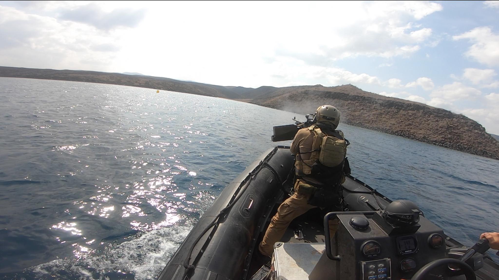 Operation ATALANTA crews on board the ESPS CANARIAS conduct exercises with French Forces in Djibouti in November 2019.