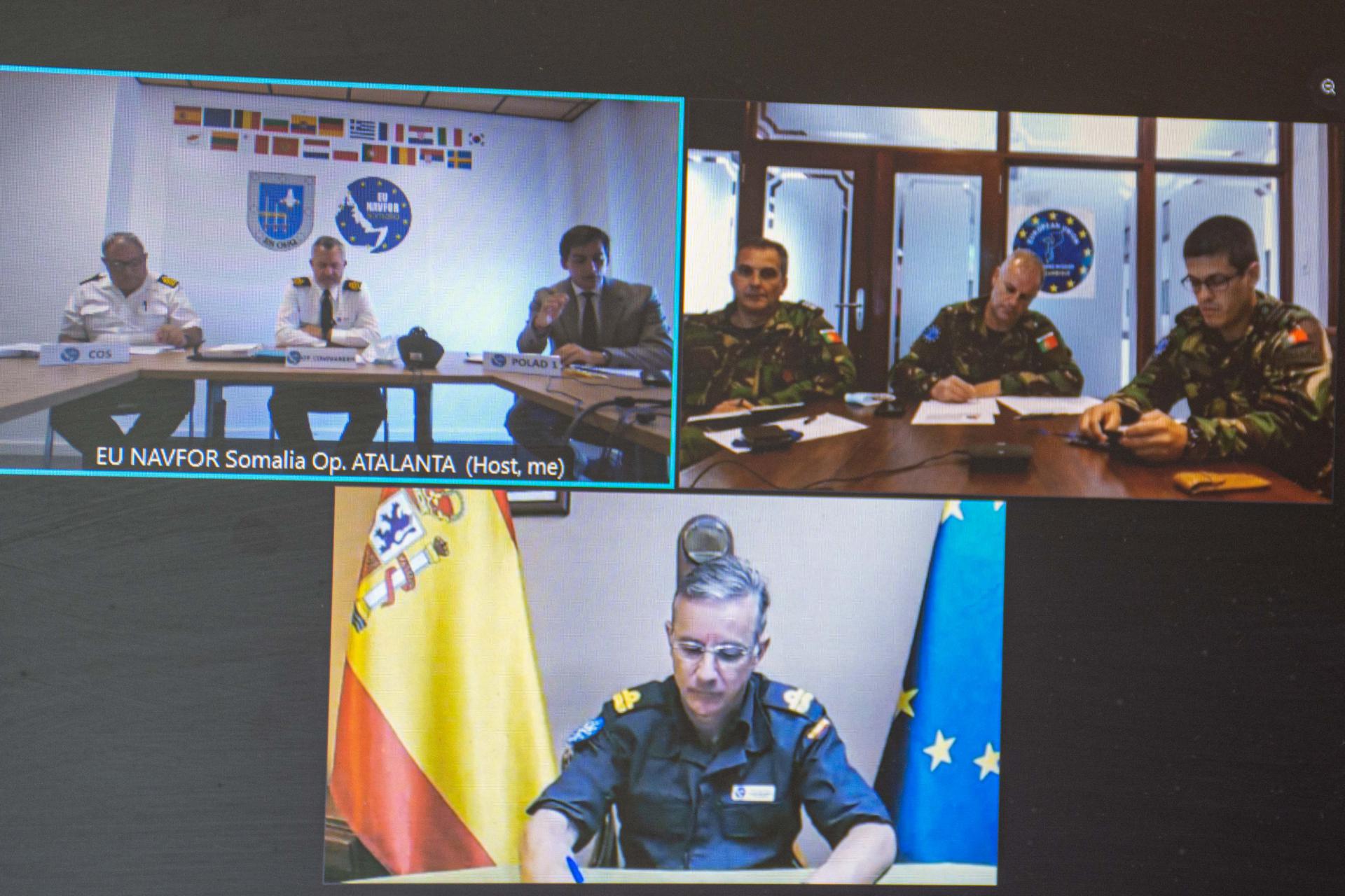 First meeting between Operation Commander and Force Commander EU NAVFOR Somalia with Mission Force Commander of new EU Training Mission Mozambique