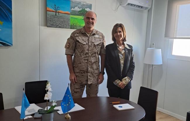 EU Ambassador to Somalia H.E. Karin Johansson with OPCDR Vice Admiral Ignacio Villanueva Serrano