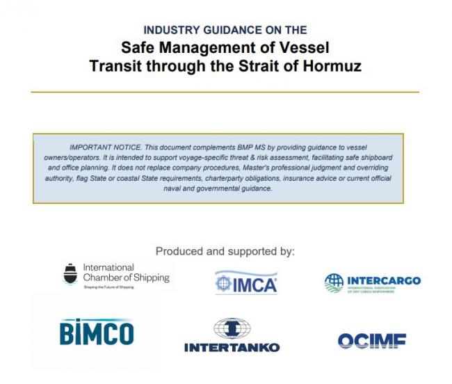 INDUSTRY GUIDANCE ON THE Safe Management of Vessel Transit through the Strait of Hormuz