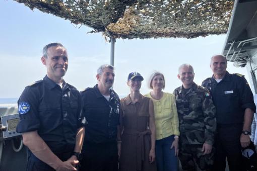 Visit of HR/VP Kaja Kallas to the flagship of Operation ATALANTA ESPS NUMANCIA